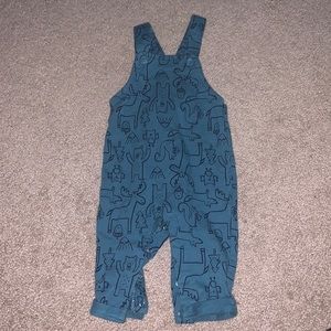 Blue Printed Overalls